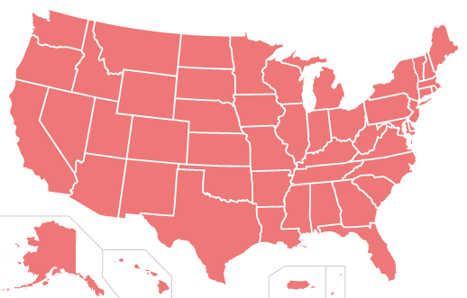 United States coverage map